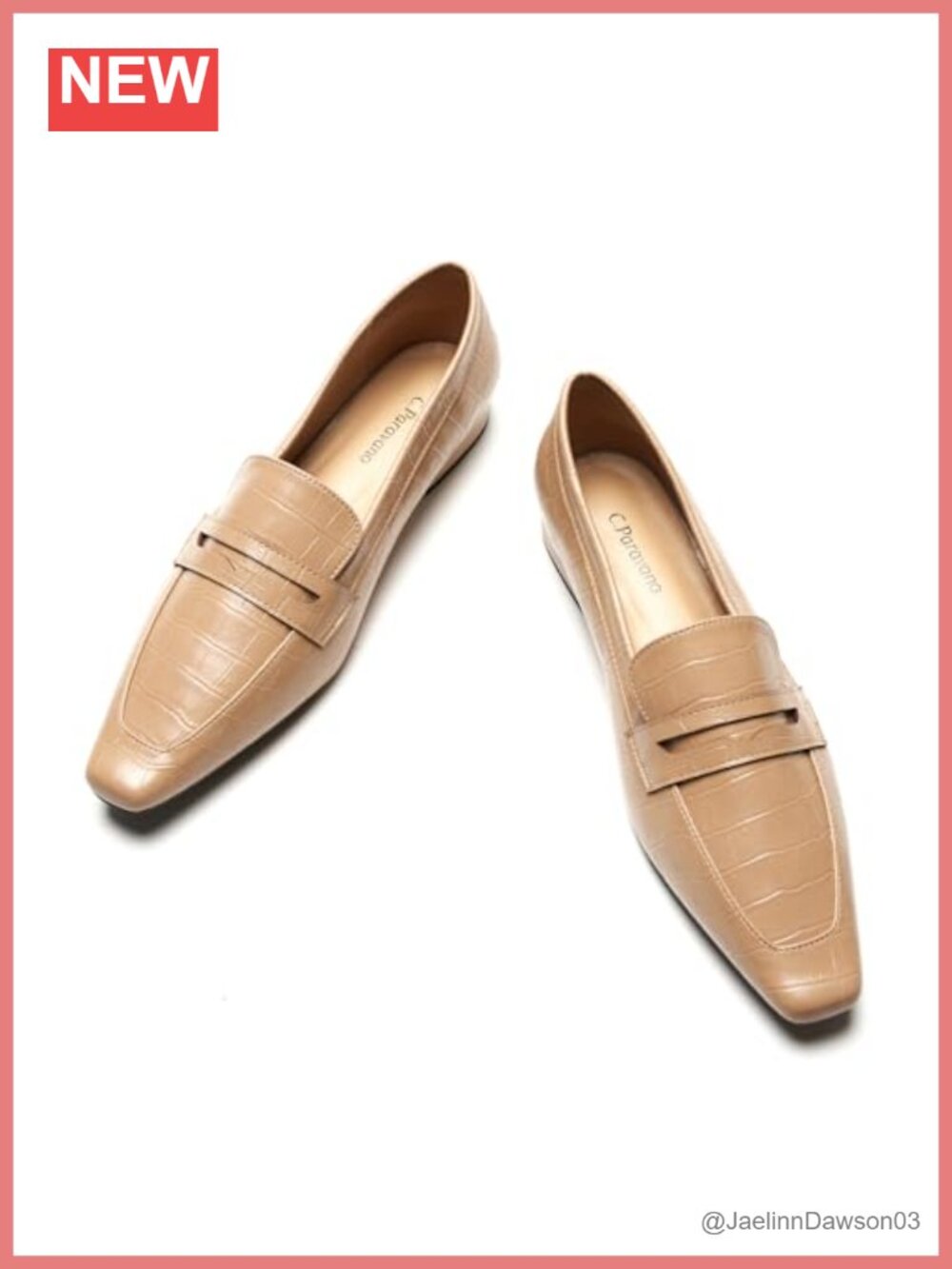 Women's Penny Loafers Slip On Square Toe Flat Shoes with Memory Foam